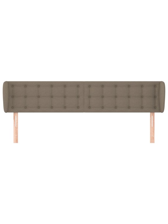 Čelo postele typu ušák taupe 203x23x78/88 cm textil