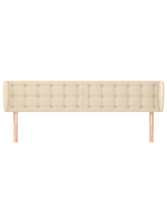 Čelo postele typu ušák krémové 203x23x78/88 cm textil