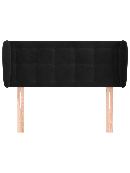 Čelo postele typu ušák černé 83x23x78/88 cm samet