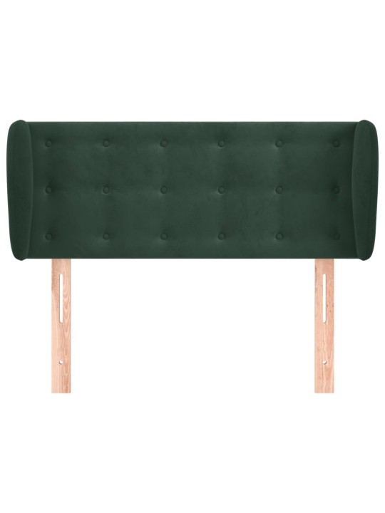 Čelo postele typu ušák tmavě zelené 83x23x78/88 cm samet
