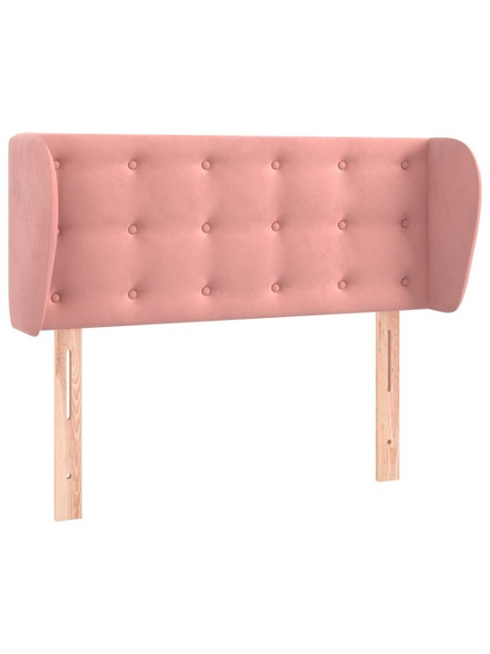 Čelo postele typu ušák růžová 83x23x78/88 cm samet