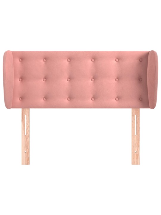 Čelo postele typu ušák růžová 83x23x78/88 cm samet