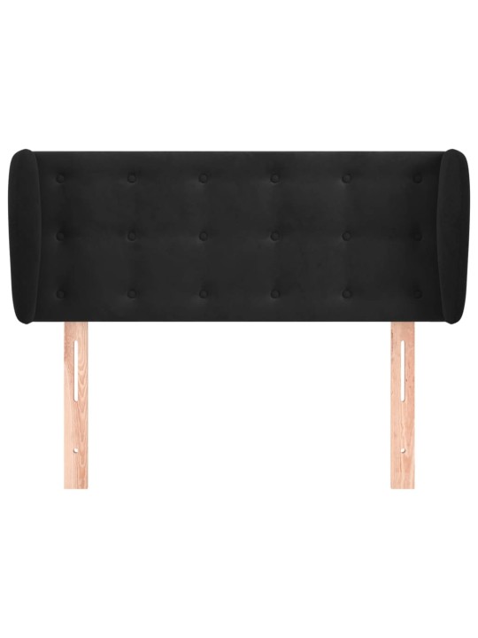 Čelo postele typu ušák černé 93x23x78/88 cm samet
