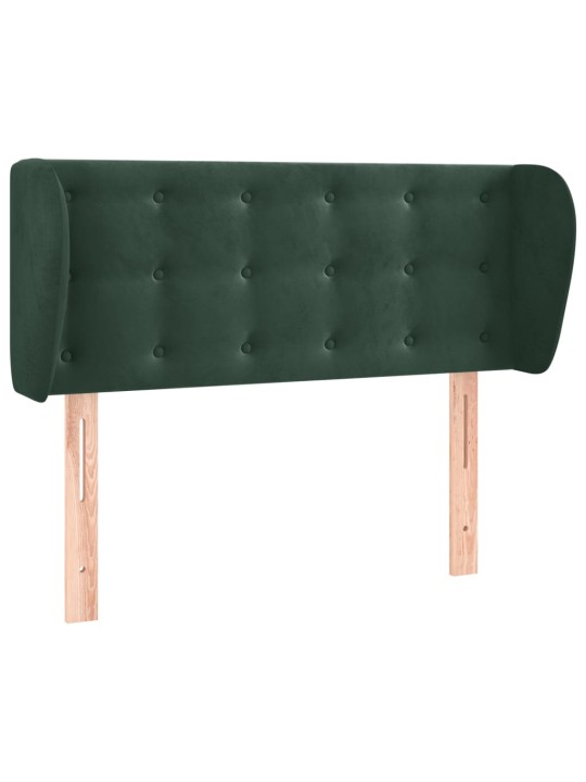Čelo postele typu ušák tmavě zelené 93x23x78/88 cm samet