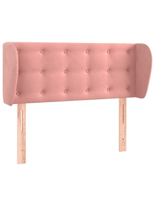 Čelo postele typu ušák růžová 103x23x78/88 cm samet