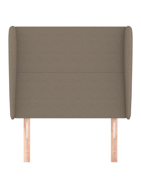 Čelo postele typu ušák taupe 83 x 23 x 118/128 cm textil