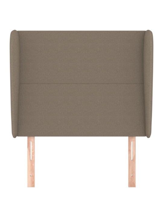 Čelo postele typu ušák taupe 93x23x118/128 cm textil