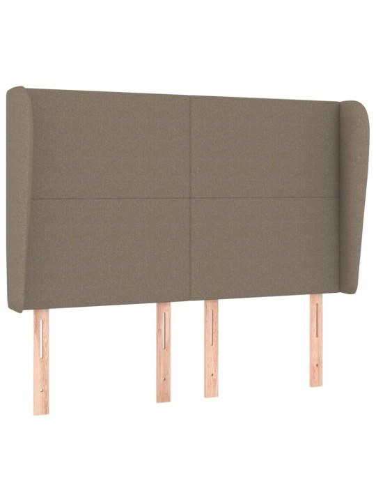 Čelo postele typu ušák taupe 147x23x118/128 cm textil