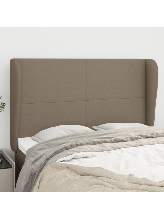 Čelo postele typu ušák taupe 147x23x118/128 cm textil