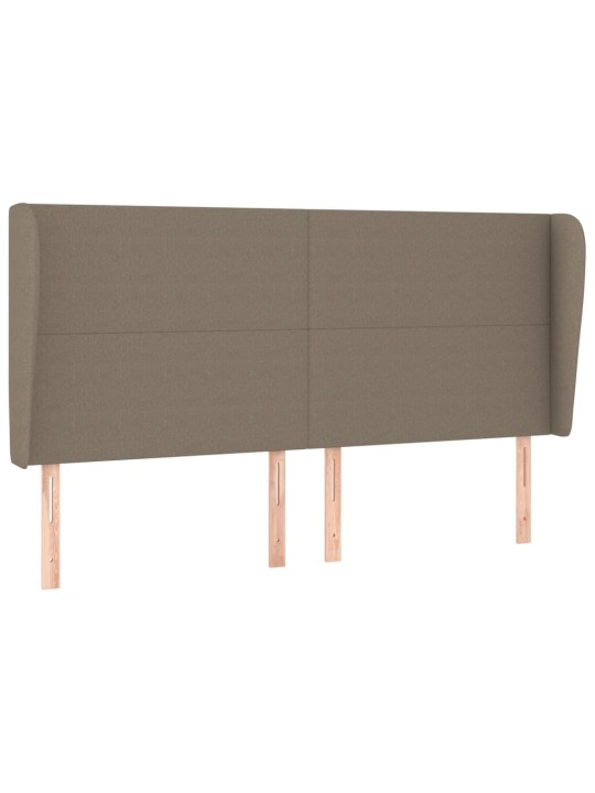 Čelo postele typu ušák taupe 183x23x118/128 cm textil