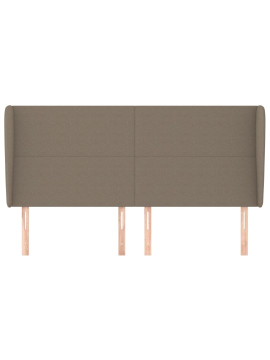 Čelo postele typu ušák taupe 183x23x118/128 cm textil