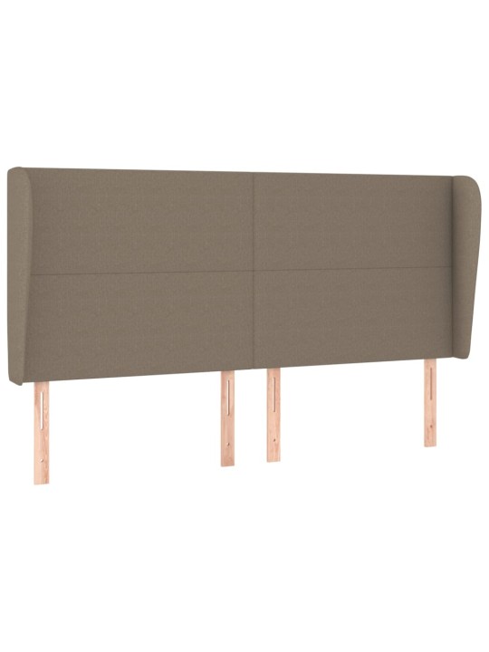 Čelo postele typu ušák taupe 203x23x118/128 cm textil