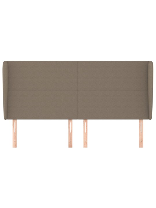Čelo postele typu ušák taupe 203x23x118/128 cm textil