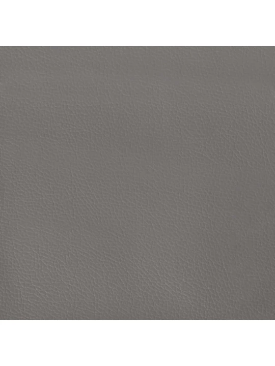 Čelo postele typu ušák šedé 83 x 23 x 118/128 cm umělá kůže