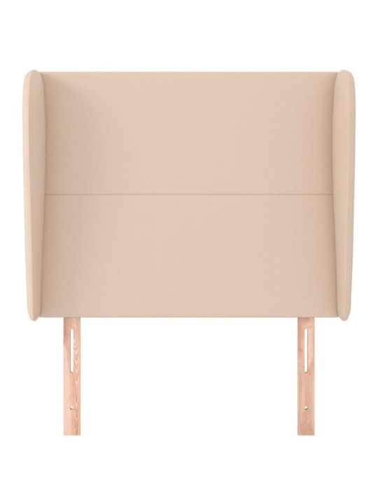 Čelo postele typu ušák cappuccino 83x23x118/128 cm umělá kůže