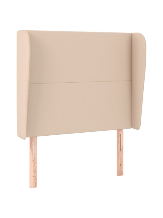 Čelo postele typu ušák cappuccino 93x23x118/128 cm umělá kůže