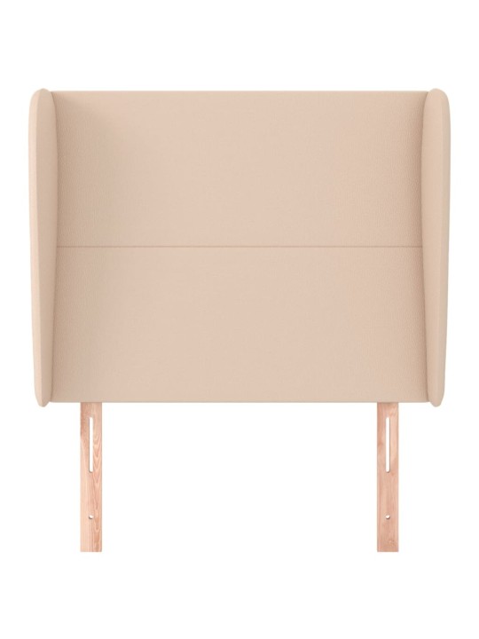 Čelo postele typu ušák cappuccino 93x23x118/128 cm umělá kůže