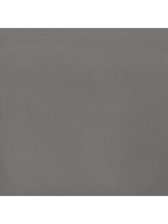 Čelo postele typu ušák tmavě šedé 147x23x118/128 cm umělá kůže
