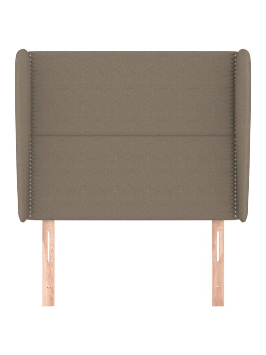 Čelo postele typu ušák taupe 93x23x118/128 cm textil