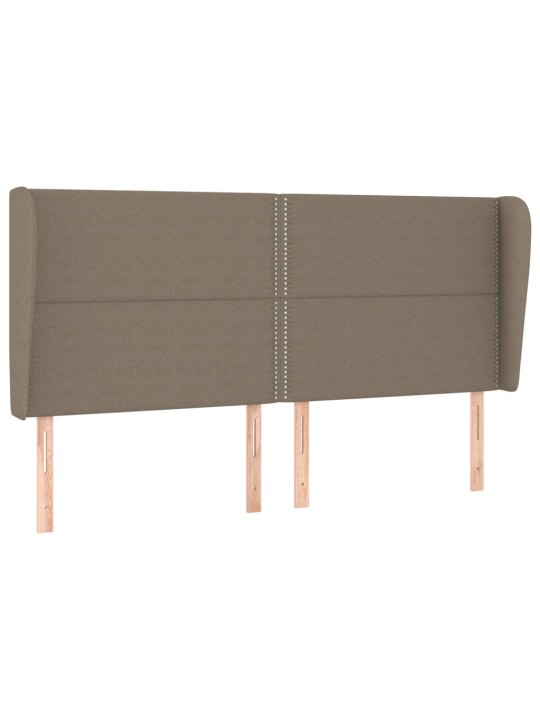 Čelo postele typu ušák taupe 203x23x118/128 cm textil
