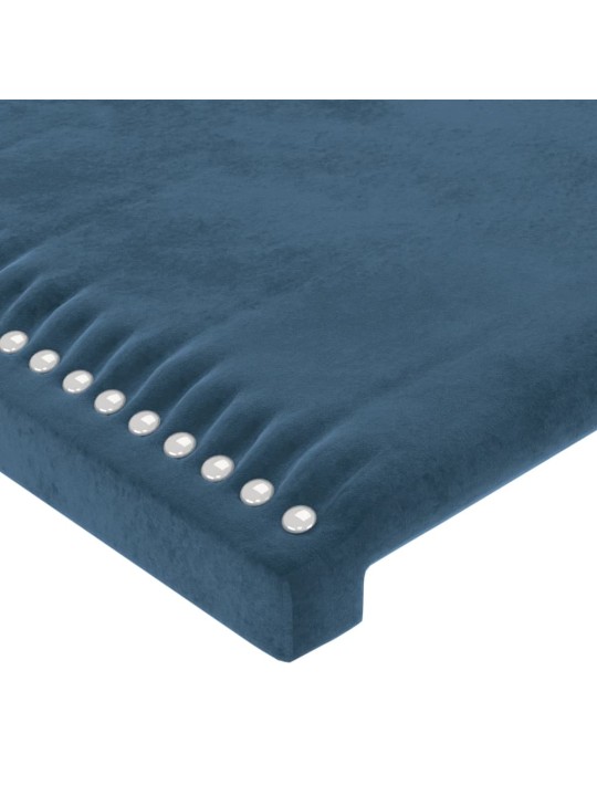Čelo postele typu ušák tmavě modrá 183x23x118/128 cm samet