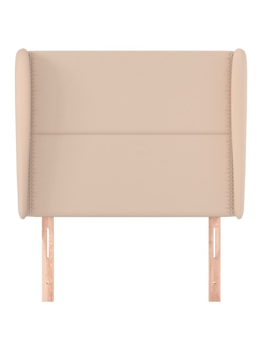 Čelo postele typu ušák cappuccino 93x23x118/128 cm umělá kůže