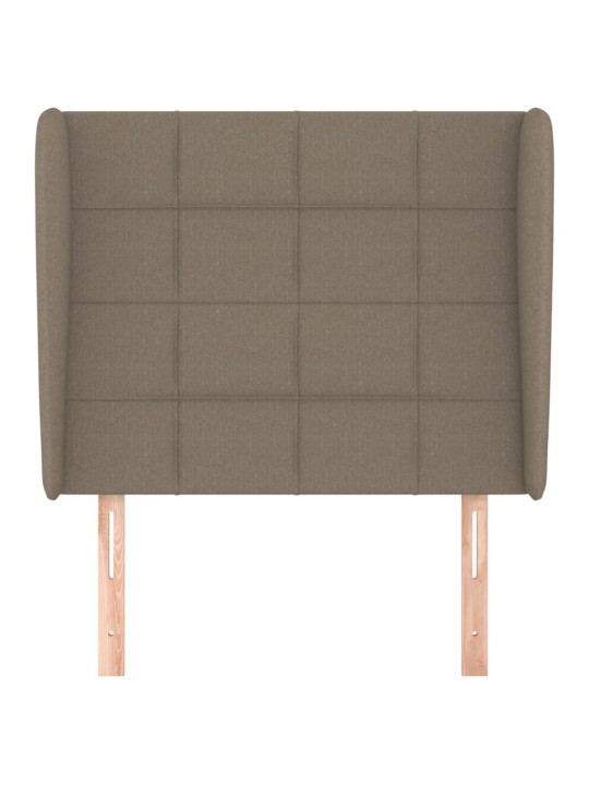 Čelo postele typu ušák taupe 83 x 23 x 118/128 cm textil