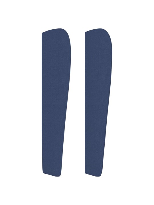 Čelo postele typu ušák modré 93x23x118/128 cm textil