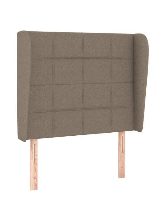 Čelo postele typu ušák taupe 103x23x118/128 cm textil