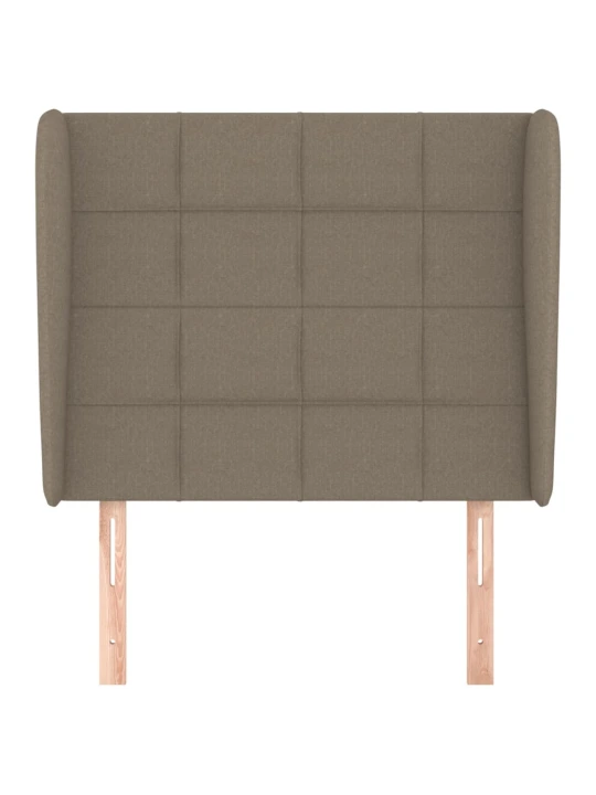Čelo postele typu ušák taupe 103x23x118/128 cm textil