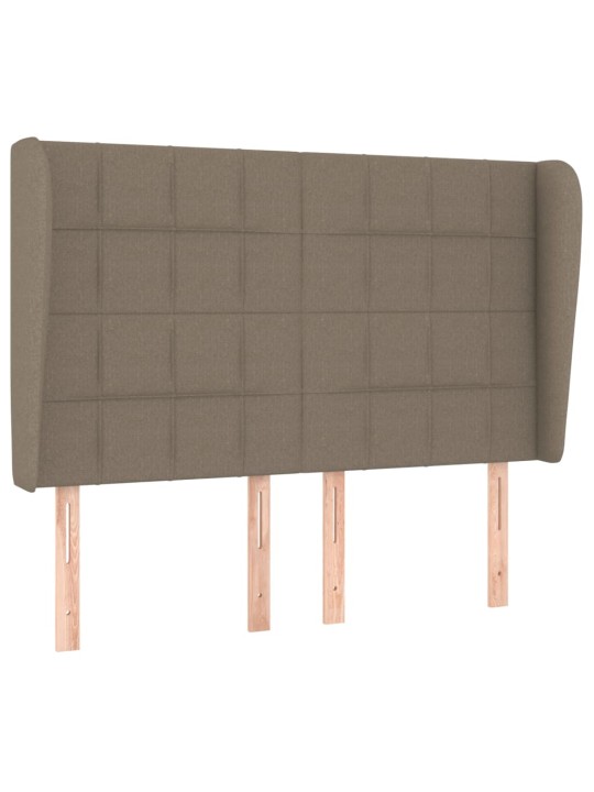 Čelo postele typu ušák taupe 147x23x118/128 cm textil