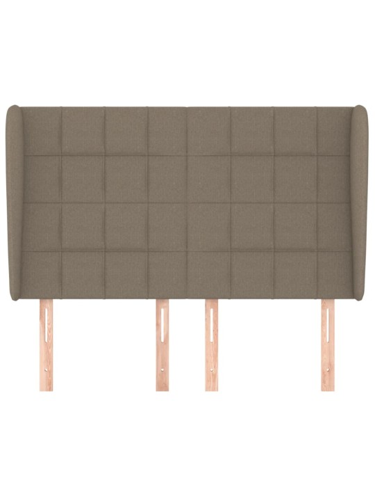 Čelo postele typu ušák taupe 147x23x118/128 cm textil