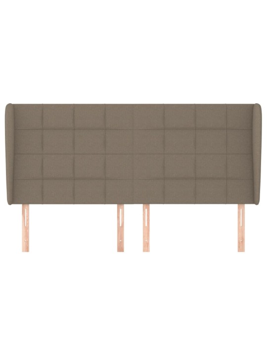 Čelo postele typu ušák taupe 163x23x118/128 cm textil