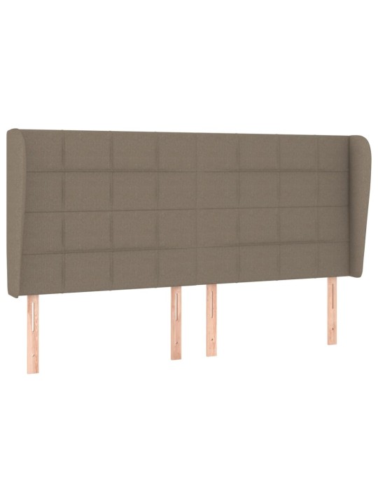Čelo postele typu ušák taupe 203x23x118/128 cm textil