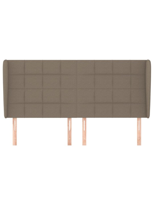 Čelo postele typu ušák taupe 203x23x118/128 cm textil