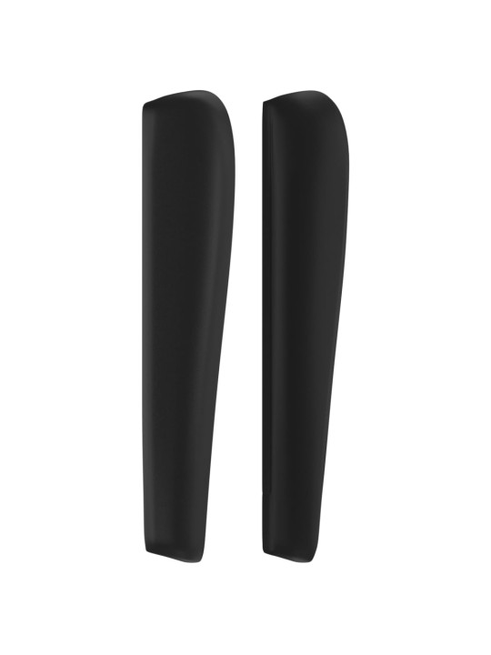 Čelo postele typu ušák černé 83 x 23 x 118/128 cm umělá kůže