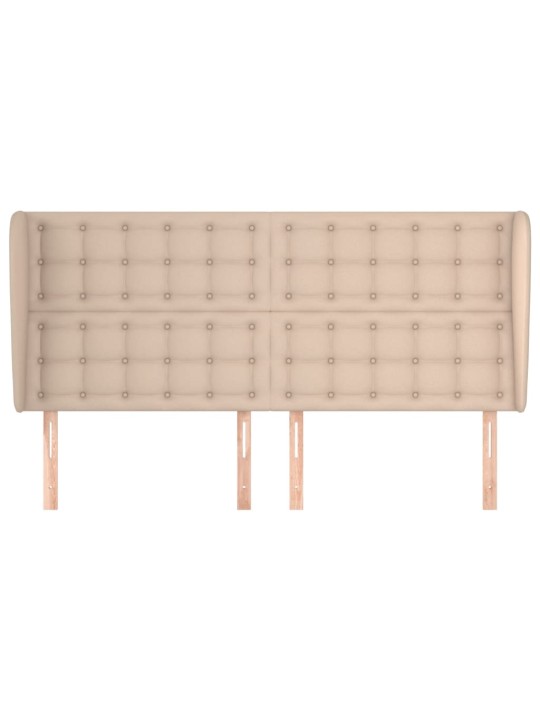 Čelo postele typu ušák cappuccino 163x23x118/128 cm umělá kůže