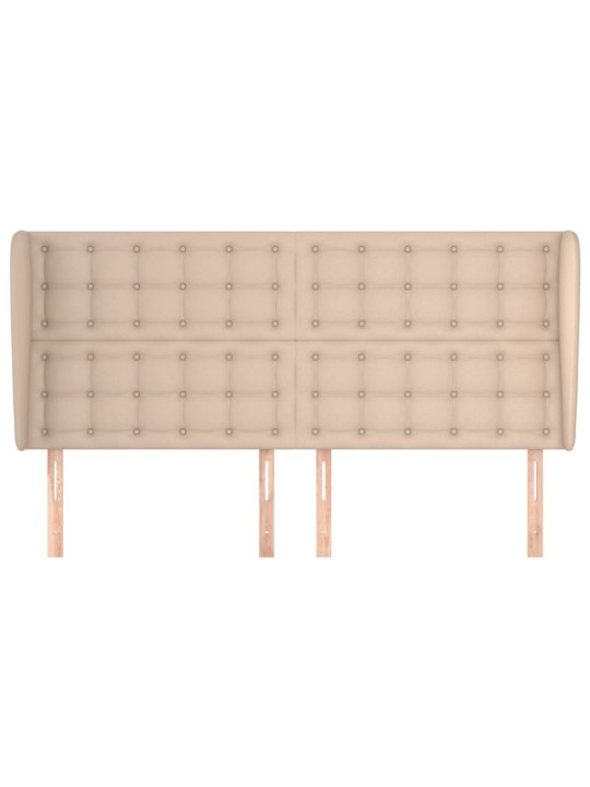 Čelo postele typu ušák cappuccino 183x23x118/128 cm umělá kůže