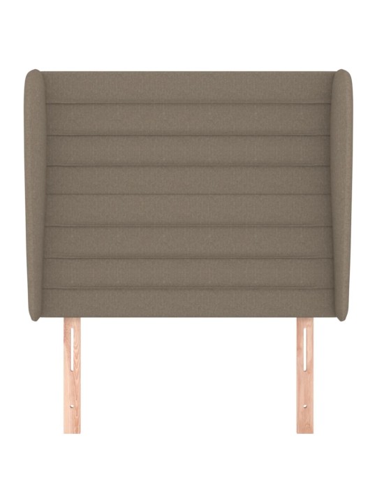 Čelo postele typu ušák taupe 93x23x118/128 cm textil