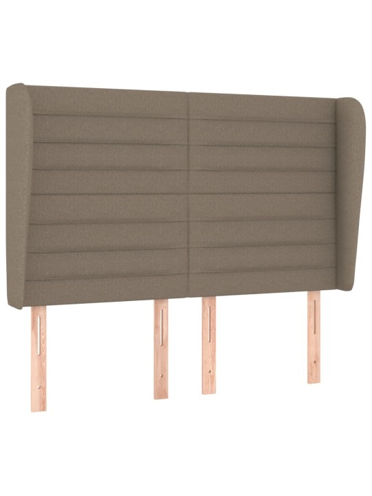 Čelo postele typu ušák taupe 147x23x118/128 cm textil