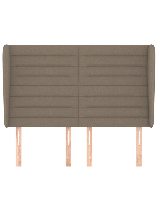 Čelo postele typu ušák taupe 147x23x118/128 cm textil