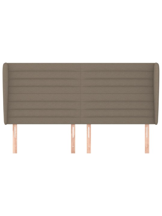 Čelo postele typu ušák taupe 183x23x118/128 cm textil