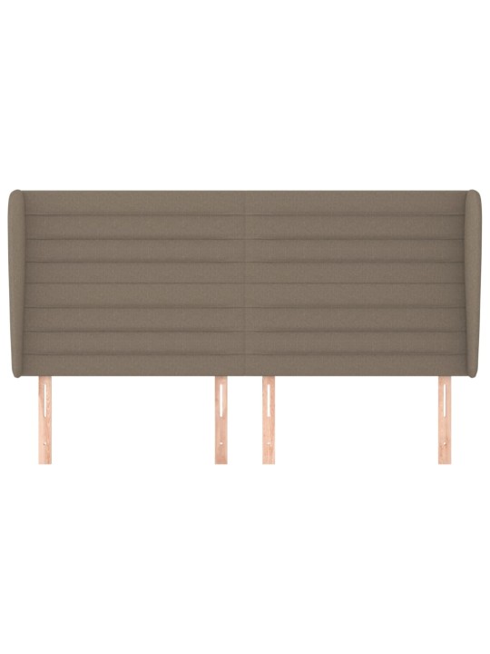 Čelo postele typu ušák taupe 203x23x118/128 cm textil