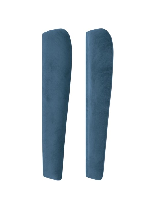 Čelo postele typu ušák tmavě modrá 93x23x118/128 cm samet