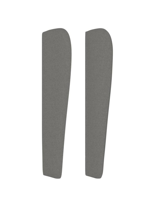 Čelo postele typu ušák tmavě šedé 93x23x118/128 cm textil