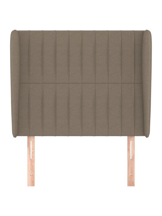 Čelo postele typu ušák taupe 93x23x118/128 cm textil