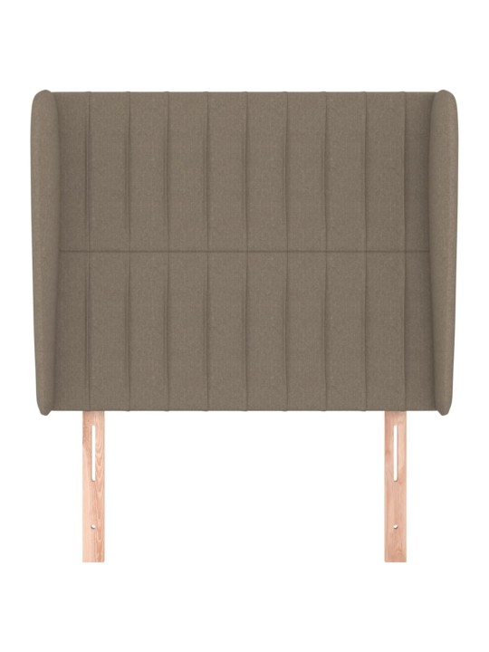 Čelo postele typu ušák taupe 103x23x118/128 cm textil