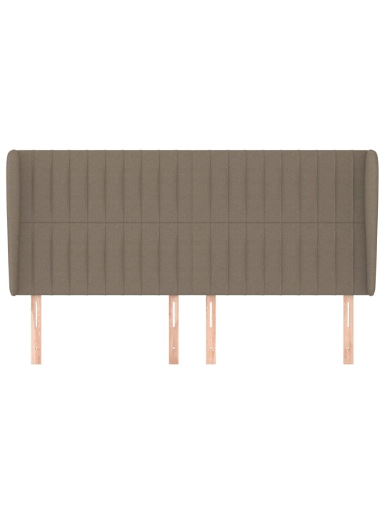 Čelo postele typu ušák taupe 163x23x118/128 cm textil