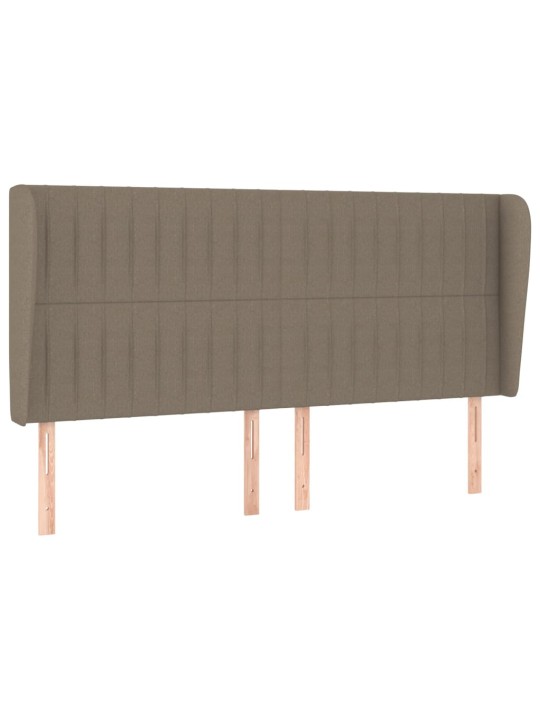 Čelo postele typu ušák taupe 183x23x118/128 cm textil