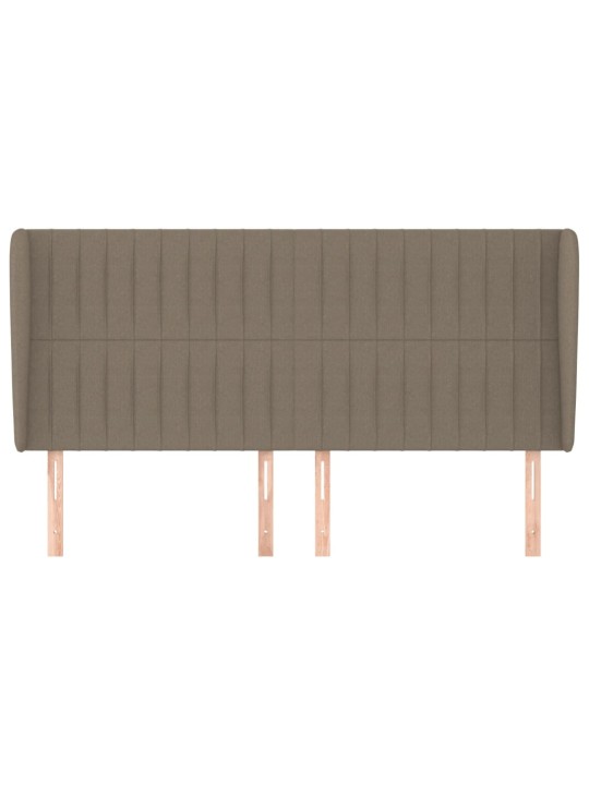 Čelo postele typu ušák taupe 203x23x118/128 cm textil